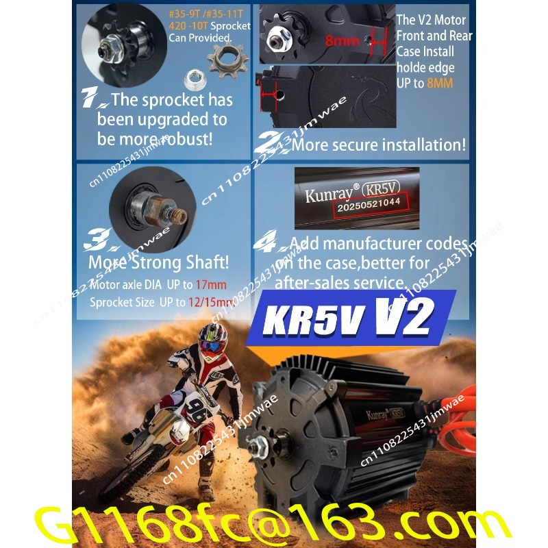 KR5V V2 Kunray 72V 5000W Elect - đánh giá và giá 72V 5000W Electric Motorcycle
