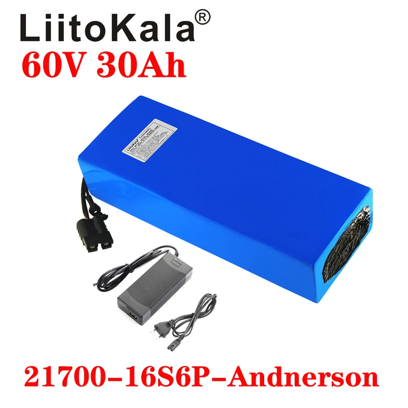 LiitoKala 60V 30ah 16S6P Elect - đánh giá và giá 60V 30Ah Electric Scooter Battery