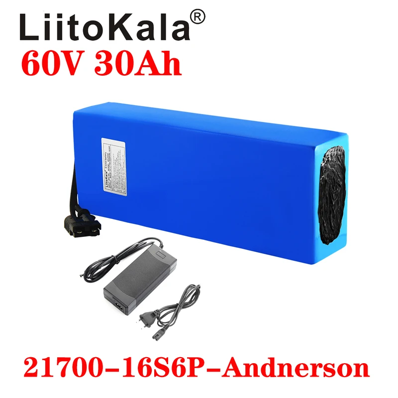 LiitoKala 60V 30ah 16S6P Elect - đánh giá và giá 60V 30Ah Electric Scooter Battery