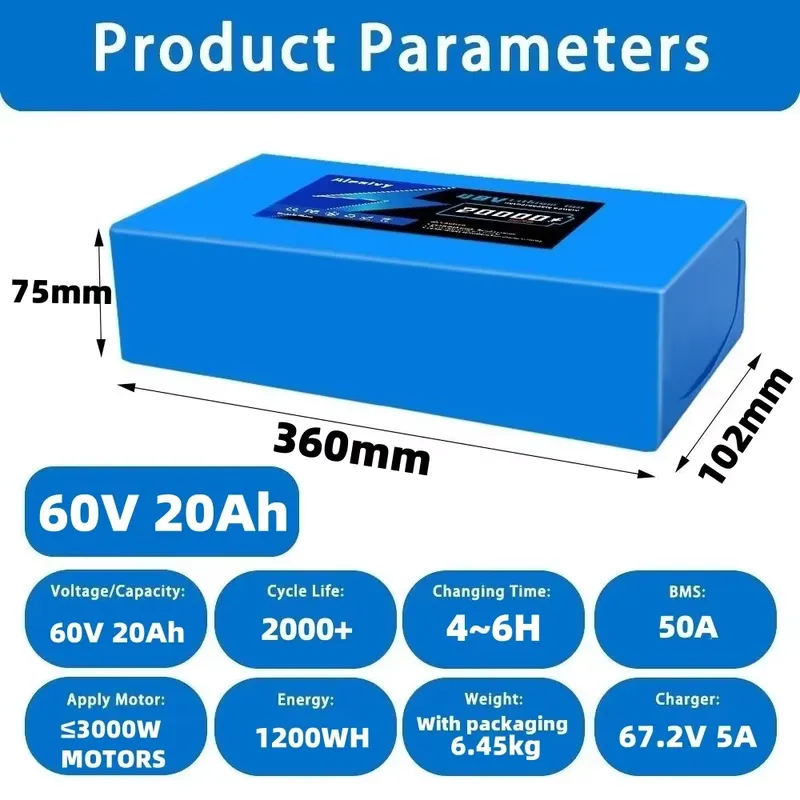 Aleaivy 60V 20AH 30AH 21700 Li - đánh giá và giá 60V 30Ah Electric Scooter Battery