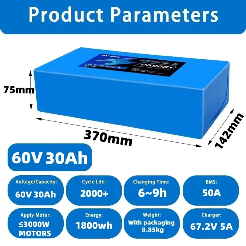 Aleaivy 60V 20AH 30AH 21700 Li - đánh giá và giá 60V 30Ah Electric Scooter Battery