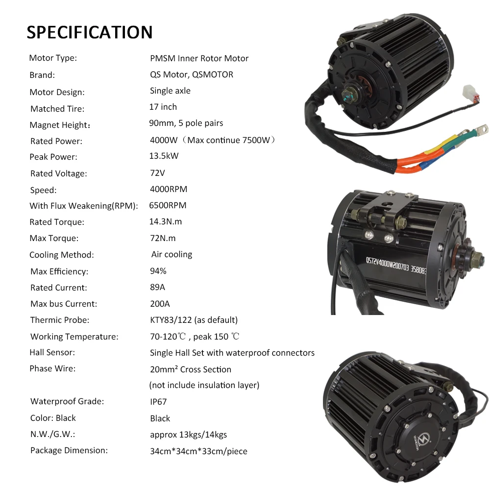 QS138 90H Mid Drive Motor Kit  - đánh giá và giá Electric Motorcycle Conversion Kit 72V
