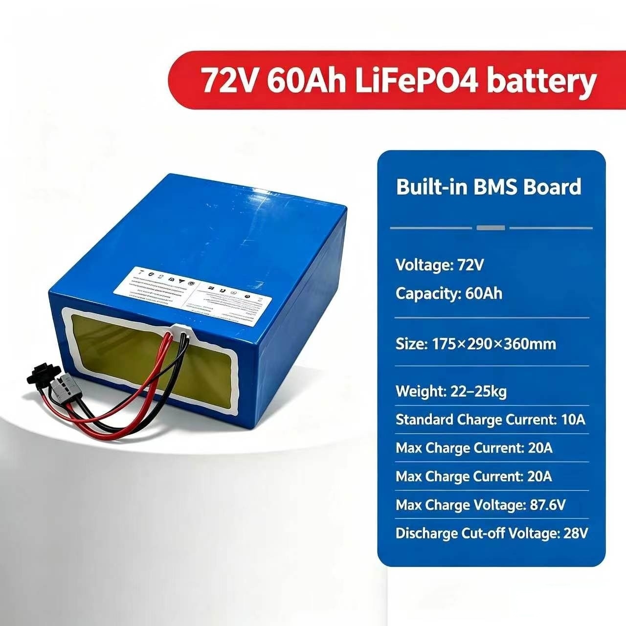 lithium 72V 60Ah lifepo4 batte - đánh giá và giá 72V 60Ah Lifepo4 Battery Pack